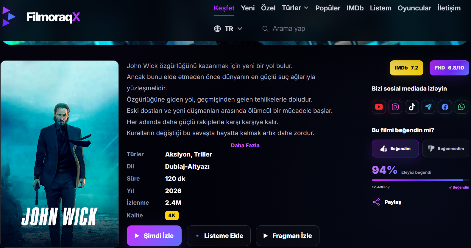 FilmoraqX platform önizlemesi